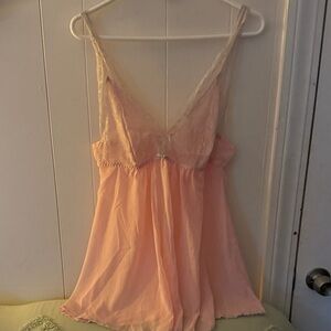 Gilligan & O'Malley Soft Pink Lace Chemise